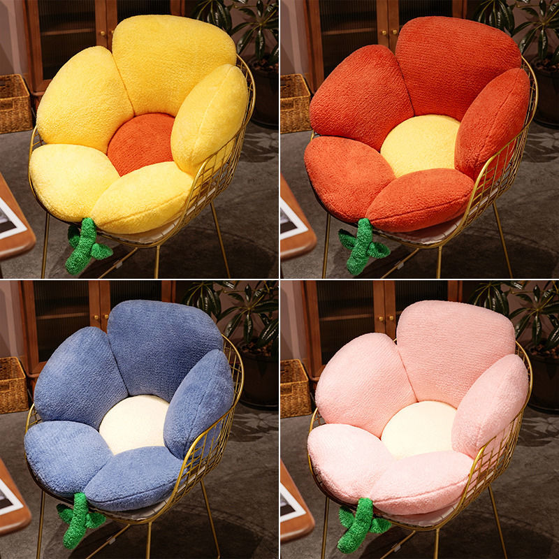 flower cushion seat cushion classroom office long sitting student‘s chair dormitory waist support cushion cushion home window cushion