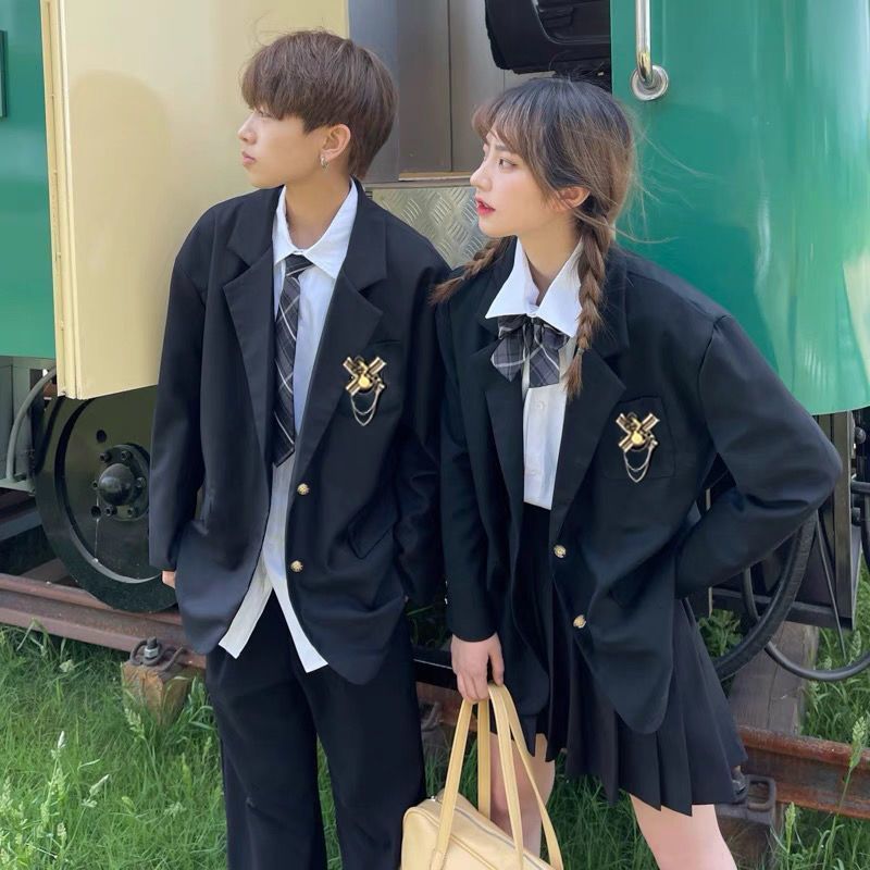 class uniform college style uniform full set school uniform trendy casual suit autumn class uniform couple graduation suit jk suit