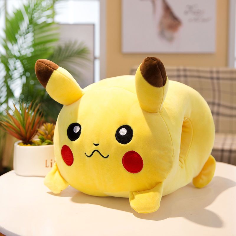 Pikachu Hand Warm Pillow Cute Nap Lying Pillow Plush Toy Student Intervention hand Covering Winter Girls‘ Gift