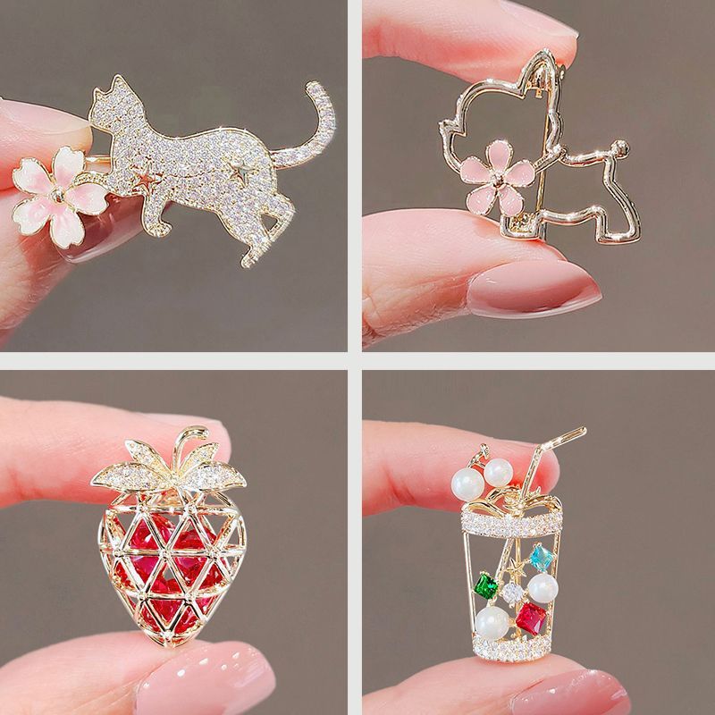 Anti-Exposure Brooch Pin Female Minority All-Match Fixed Clothes Corsage Brooch Artifact Schoolbag Pendant Birthday Gift