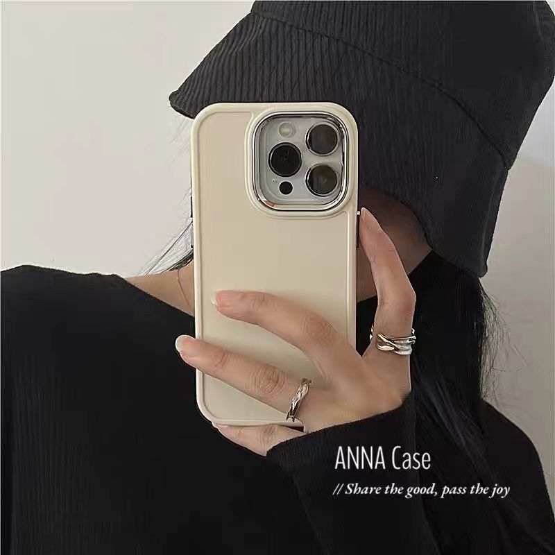 Simple Autumn and Winter Milk White for Iphone14promax Apple 13 Phone Case 11 Silicone Xs Trendy XR Female 12 Soft