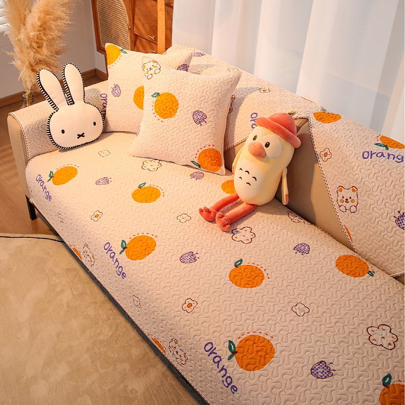 fabric sofa cushion sofa towel cover cloth cover cover non-slip four seasons universal seat cushions cute simple summer