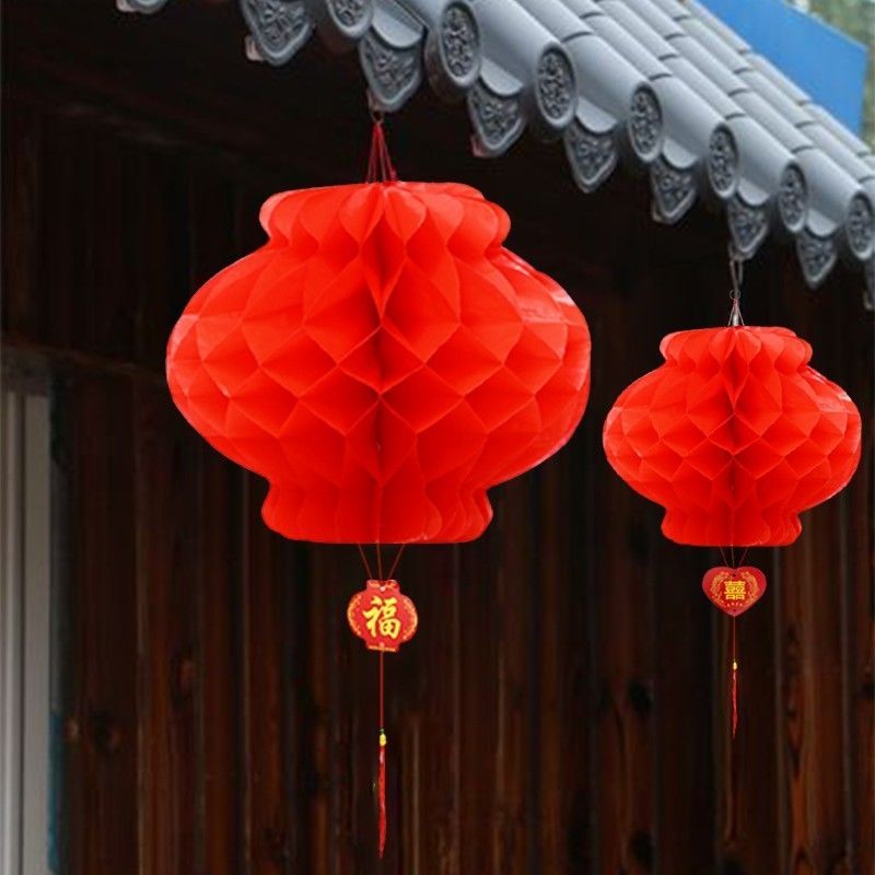 Small Bell Pepper Ornaments Wedding Supplies New Year Red Lantern Wedding Opening Festival Chinese New Year Decoration Waterproof Chinese Lantern