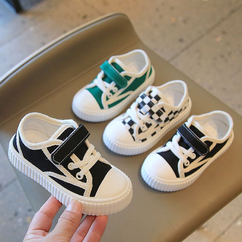 children‘s canvas shoes 2024 spring and autumn new boy shoes girls high-top board shoe pumps casual shoes children‘s non-slip