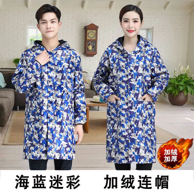 fleece-lined overclothes waterproof disposable wear-resistant clothing for autumn and winter work work clothes small apron fixed protection and labor protection clothing adult men