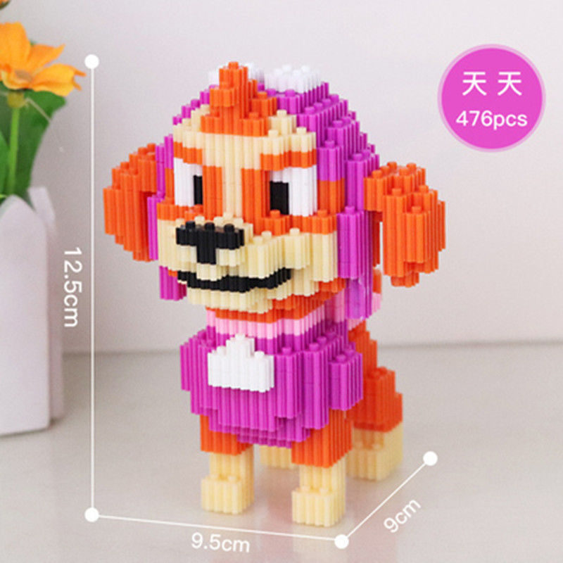 Compatible with Lego Wangwang Team Lida Gong Dog Building Blocks Small Particles Children's Educational Assembled Cartoon Toy Gift