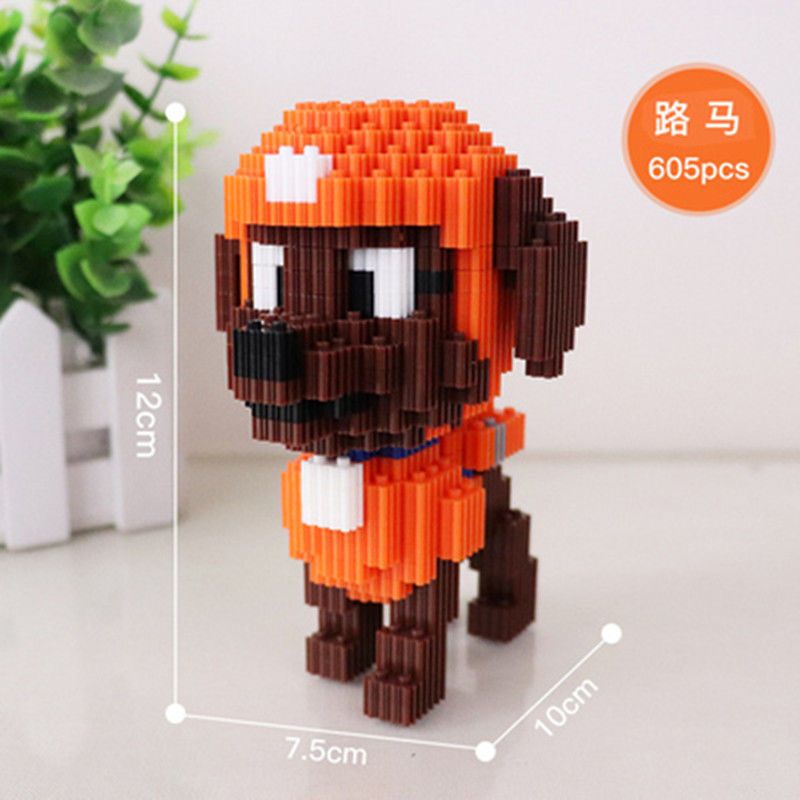 Compatible with Lego Wangwang Team Lida Gong Dog Building Blocks Small Particles Children's Educational Assembled Cartoon Toy Gift