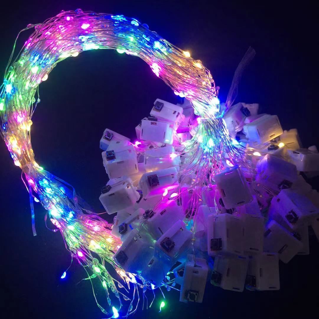 gift box decorative light led small lighting chain romantic atmosphere colorful atmosphere lighting chain night market stall bounce ball line light