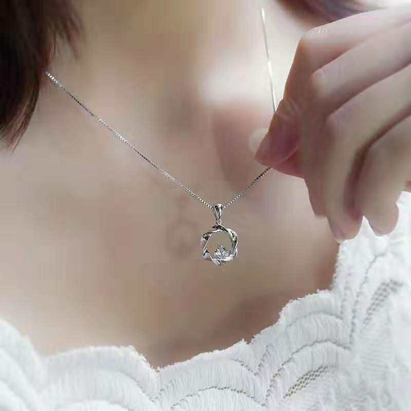 popular best-selling high-grade s925 silver necklace female ins style non-fading clavicle chain friend girlfriends birthday gift