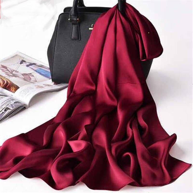 high-grade wine red silk women‘s spring and autumn summer mom wedding spring and autumn diamond chinese style female wine red shawl