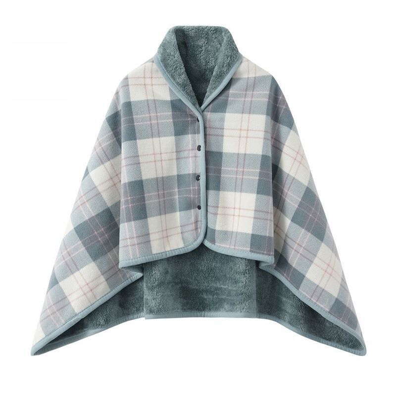 warm shawl cold-proof cover blanket thickened plaid polar fleece confinement cover blanket lunch break multifunctional cycling windshield blanket