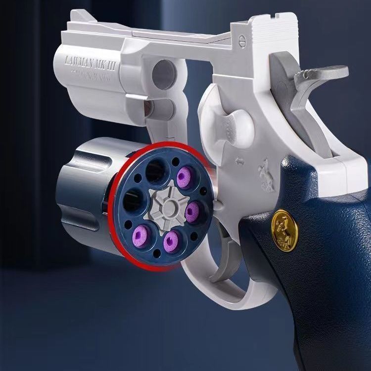 Little Moon Left Wheel Soft Bullet Gun Child Toy Gun Boy Simulation Model Pistol Can Launch Shooting Chicken Fight