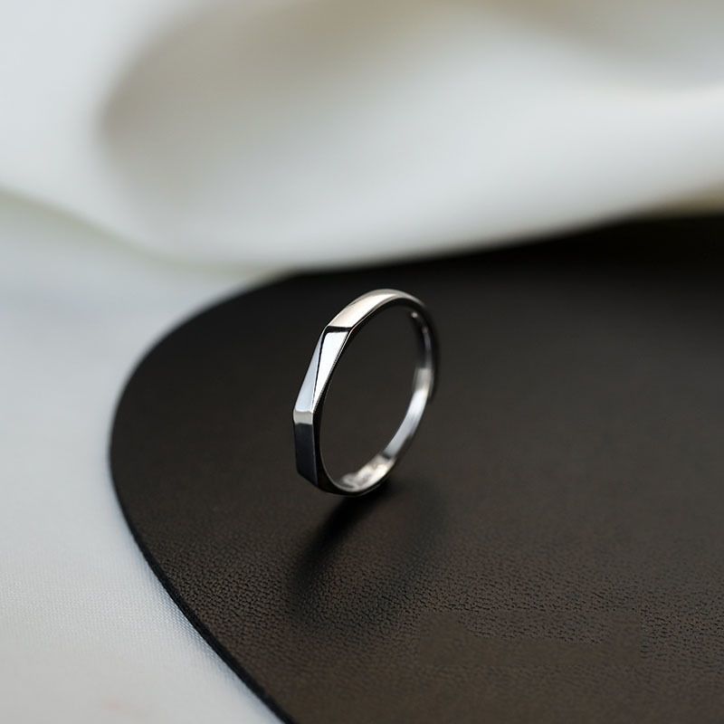 Diamond Irregular Ring Female S925 Sterling Silver Special-Interest Design Ins Trendy Simple Bracelet Ring High-Grade Light Luxury Cold Style