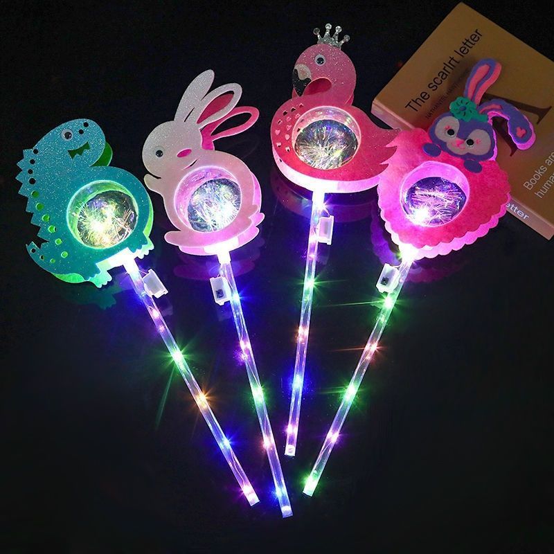 new cartoon bounce ball flash glow stick stall bounce ball magic wand luminous toys wholesale