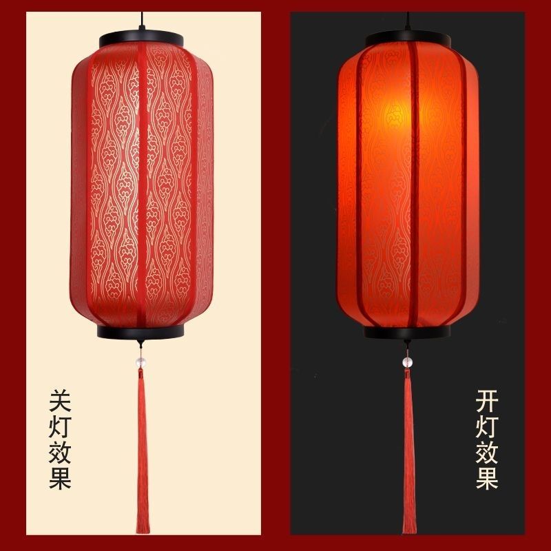 Antique Chandelier Balcony Wax Gourd Chinese Restaurant Advertising Custom Printing Waterproof and Sun Protection Sheepskin Red Lantern Ornaments