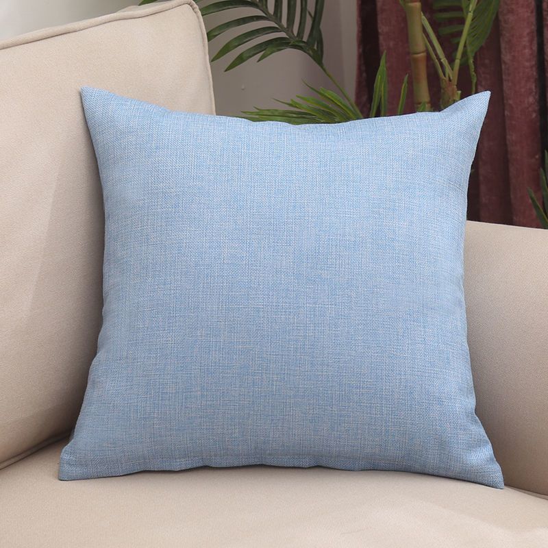 Linen Nordic Style Solid Color Sofa Pillow Household 55 Bedside Backrest Car Cushion Office Cushion Removable and Washable