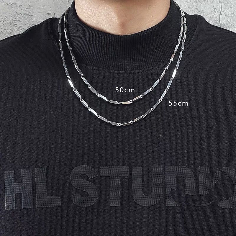 Clavicle Chain Mobius Titanium Steel Men's Necklace Simple Men's Trendy Light Luxury Minority Design Cold Style Accessories Chain