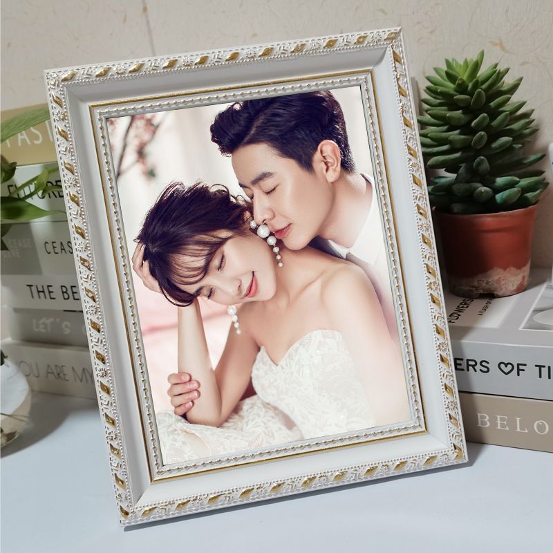 wedding photo frame european-style solid wood 5 7 10 16-inch table-top photos a3a4 wall-mounted customizable