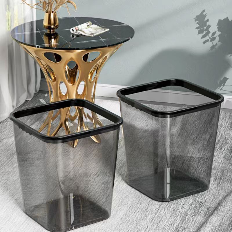 Trash Can Ins Style Good-looking Trash Can Household Transparent Affordable Luxury Style Living Room Trash Can Toilet Bin