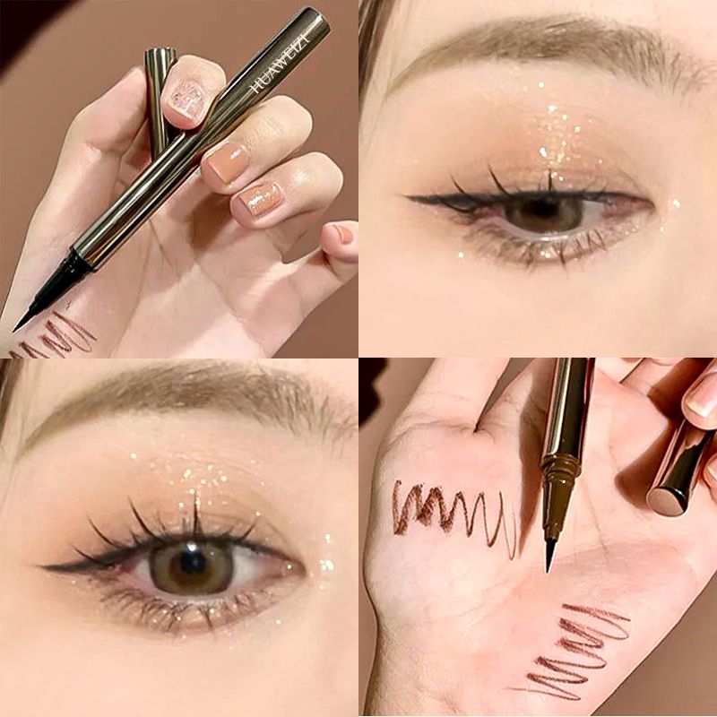 0.1mm genuine goods eyeliner quick-drying waterproof sweat-proof not smudge extremely fine student party beginner down to liquid eyeliner