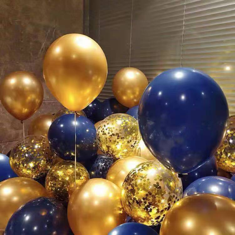 Metal Birthday Balloon Decoration Chrome Gold Thickened Balloon Proposal Declaration Wedding Engagement Party Event Scene Layout