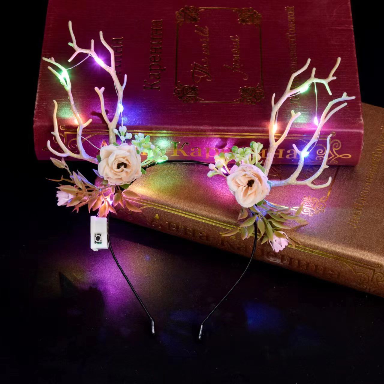 Christmas Gift Wholesale Internet Celebrity Elk Headband Glowing Headdress Stall Supply Children's Toy Gift Decoration