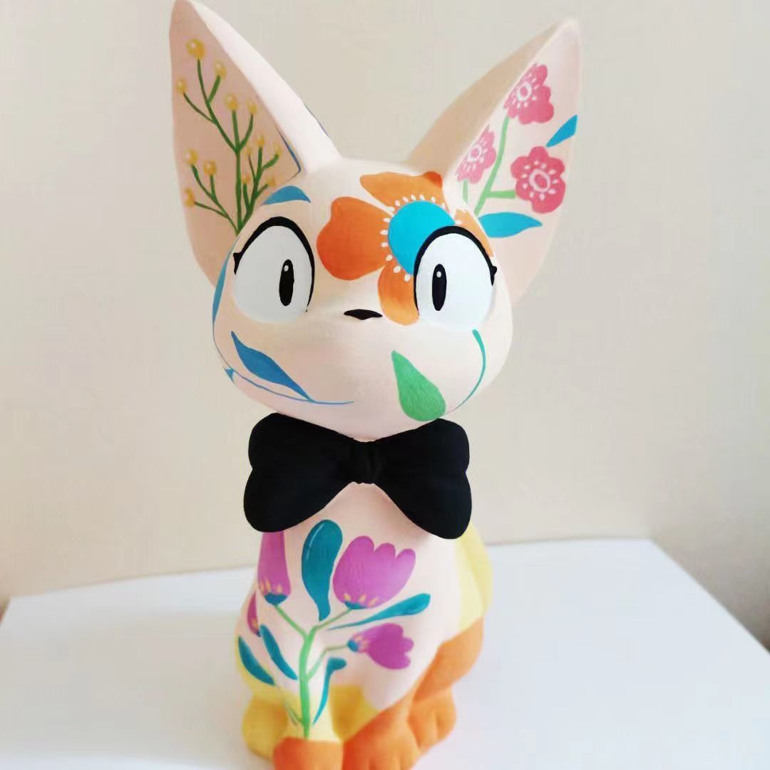 Diy Non-Plaster Doll Coin Bank Ins Good-looking Vinyl Figurine Sophie Rabbit Jiji Cat Hand-Painted Gift