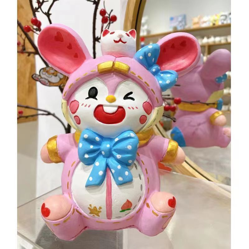 Diy Non-Plaster Doll Coin Bank Ins Good-looking Vinyl Figurine Sophie Rabbit Jiji Cat Hand-Painted Gift