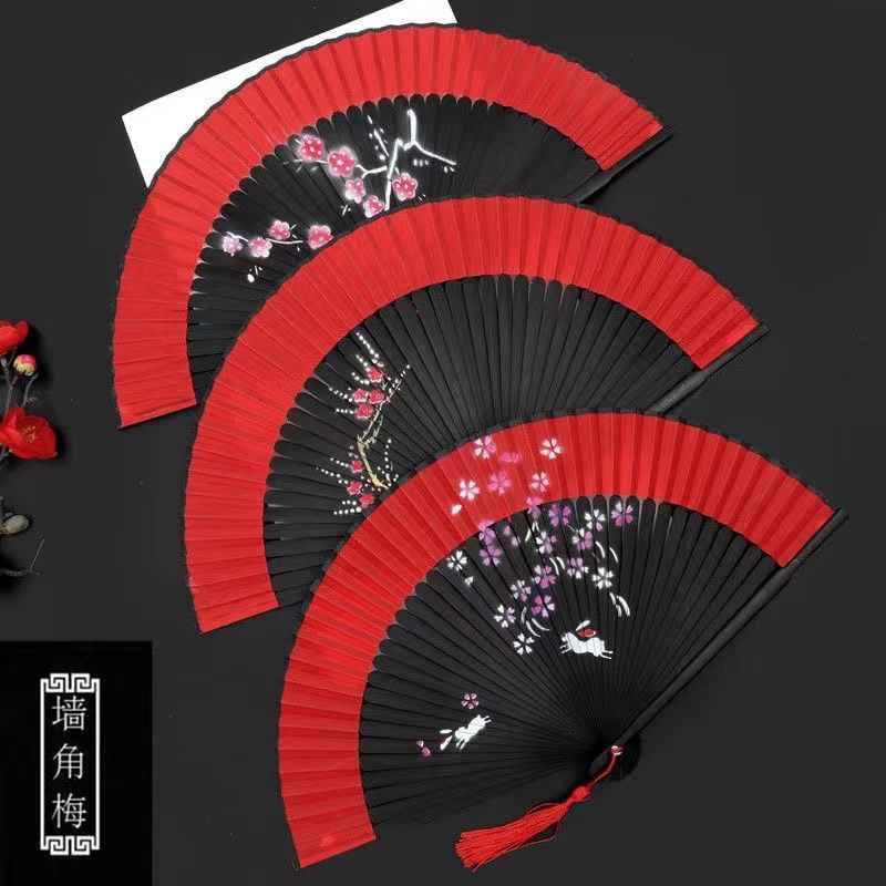 fan ancient style chinese style dance folding fan internet celebrity women‘s gift ancient costume hanfu cloth summer folding fan