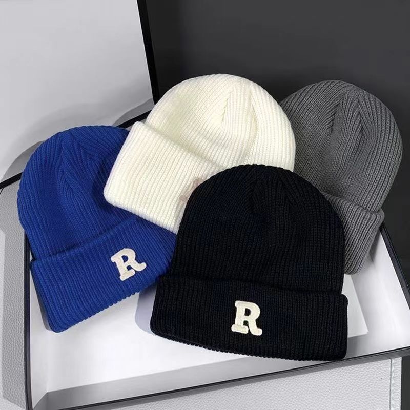 korean style autumn and winter wool hat men‘s and women‘s warm internet celebrity all-matching knitted hat ear protection japanese ins pullover beanie hat fashion