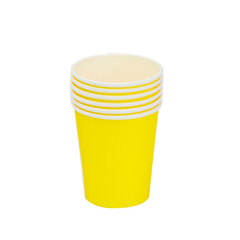 Disposable Color Paper Cup Kindergarten Diy Handmade Environment Creation Red Yellow Early Education Children Solid Color Cup