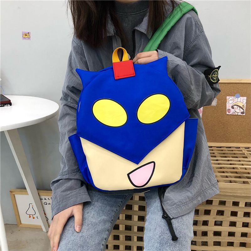 new cute children‘s small new dynamic superman face changing lightweight spine protection cute backpack casual backpack student bag