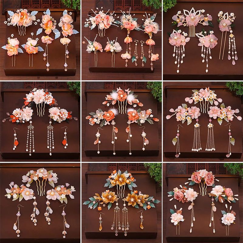 ancient headdress hairpin full set of super fairy ming headdress new simple children‘s ancient costume headdress large full set