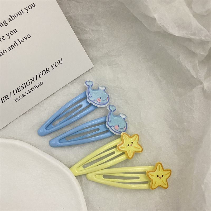 Marine Animal Barrettes Ins New Cute Sweet Girly Cartoon Student Bb Clip Bangs Chuck