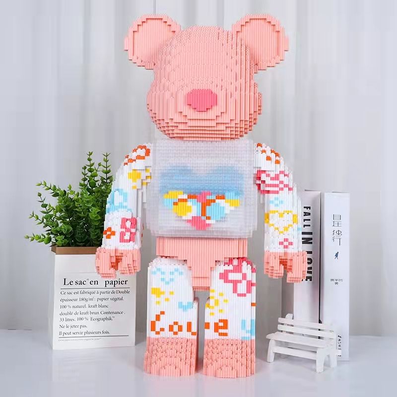 Violent Bear Compatible with Lego Building Blocks Toy Large Ornaments Birthday Gift for Boys and Girls Christmas Couple