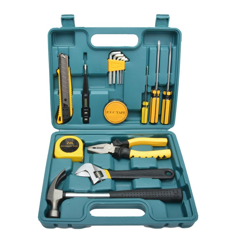 Household Hardware Tools Emergency Maintenance Toolbox Boxes Home Combination Set Insurance Car Kit Electroprobe