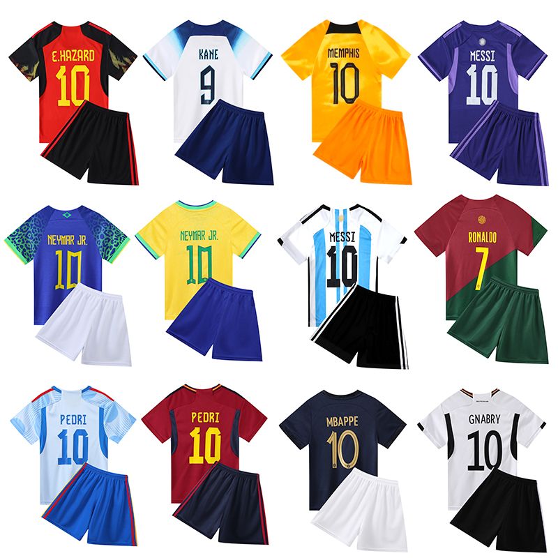 children‘s football uniforms suit boys and girls medium elementary school competition sportswear baby kindergarten performance custom jersey