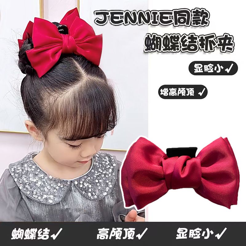 red bow headdress children‘s barrettes head clip girl‘s online celebrity korean hairpin princess on the run headdress