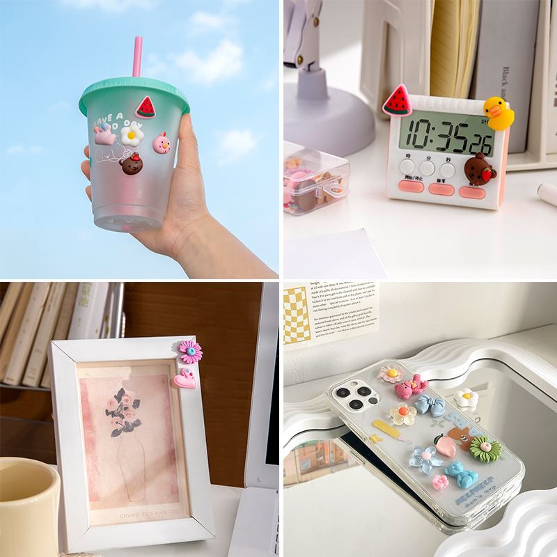 [Super Cute Matching Combination] 3D Cute Three-Dimensional Stickers Student Cartoon Stationery Cup Sticker DIY Phone Case Bumper Stickers
