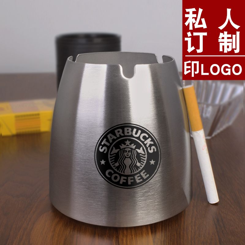 stainless steel new lazy ashtray household creative personalized living room bedroom ashtray with lid prevent fly ash customization