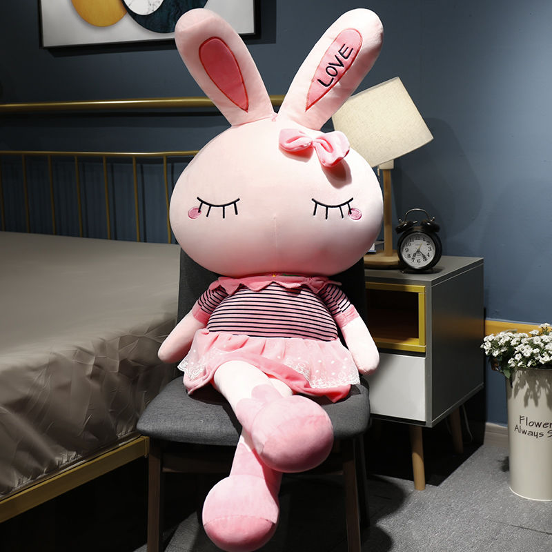 cute plush toy rabbit pillow doll ragdoll doll female sleeping bed muppet cartoon birthday gift