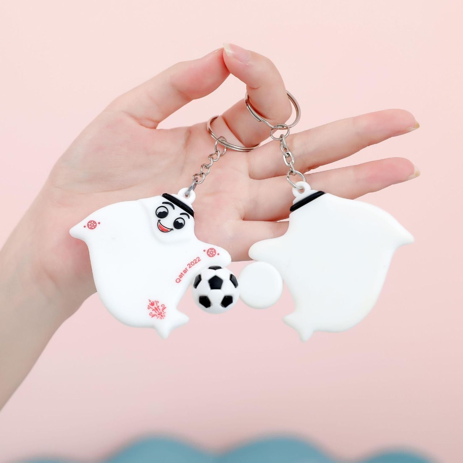 2022 World Cup Qatar Mascot Decoration Souvenir Plush Key Chain Football Fans Figurine Garage Kits Pendant