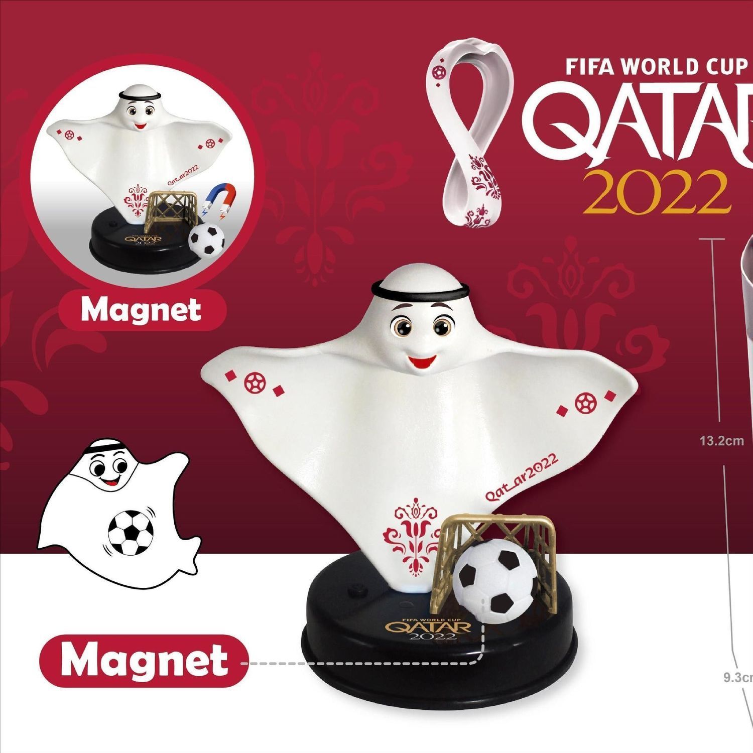 2022 World Cup Qatar Mascot Decoration Souvenir Plush Key Chain Football Fans Figurine Garage Kits Pendant