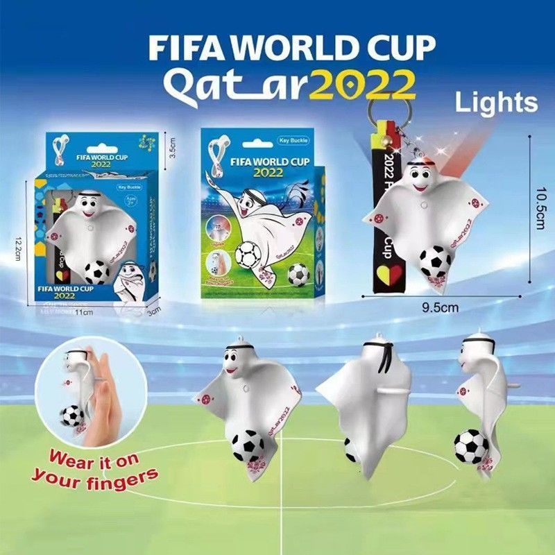 2022 World Cup Qatar Mascot Decoration Souvenir Plush Key Chain Football Fans Figurine Garage Kits Pendant