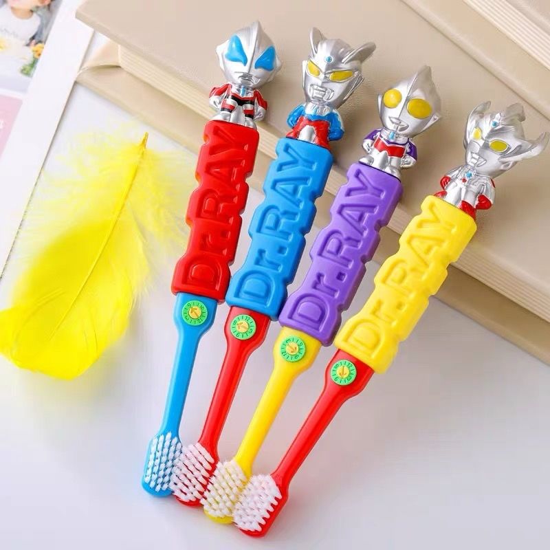 Authentic Lei Zhi Ultraman Soft Fur Children's Toothbrush 3-12 Years Old Toddler Boy Little Child Baby Cartoon Teeth Protecting Brush