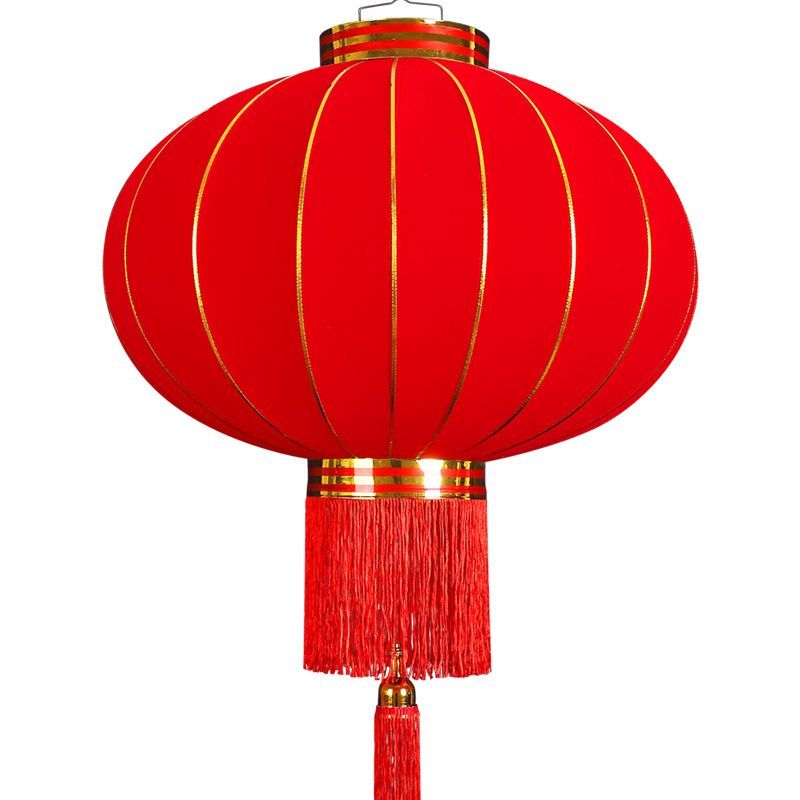 New Thickening plus Size Red Lantern Outdoor Waterproof Flocking Lantern Ornament Gate Lantern Chandelier Holiday Lantern