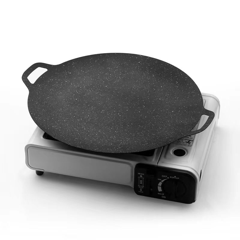 outdoor home camping barbecue plate korean style barbecue plate portable gas stove household induction cooker iron plate barbecue pan medical stone