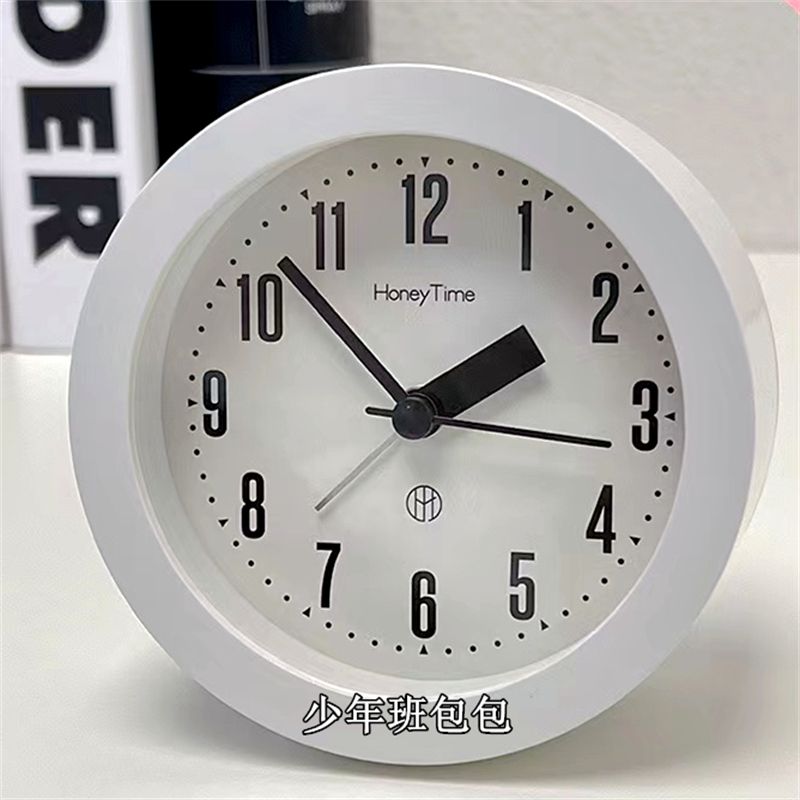 minimalist bedroom wake-up clock ins home desktop small clock desktop student living room alarm clock mute