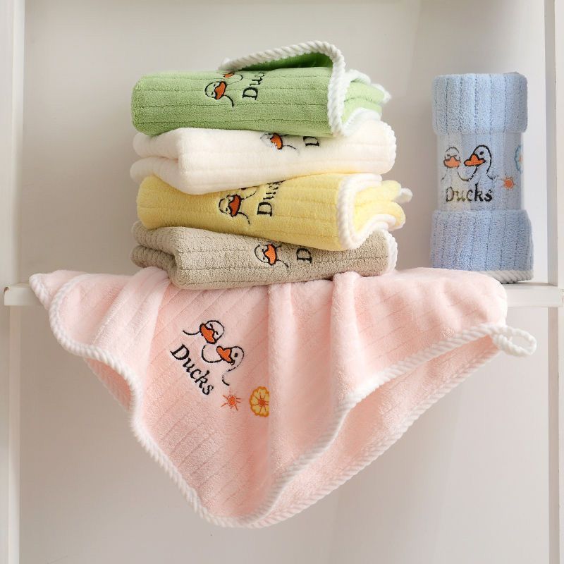 Kids' Towel Household and Face Wash than Pure Cotton Absorbent Kindergarten Cute Small Tower Soft and Quick-Drying Hand Towel Children Towel