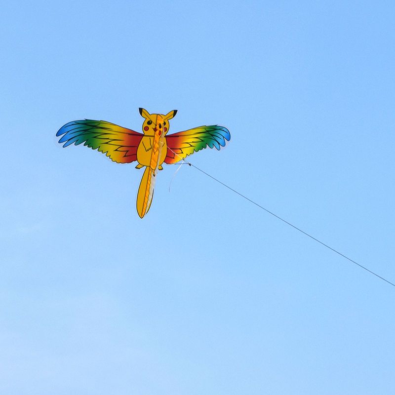 New Children's Handheld Fishing Rod Dynamic Kite Breeze Easy to Fly Outdoor Parent-Child Activities Cartoon Ultraman Pikachu